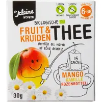 De Kleine Keuken Bio Thee 6+m Mango Kamille & Rozenbottel 30 Gr