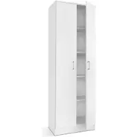 Interiax Opbergkast - Kledingkast 'Amelie' - 2 Deuren & 4 Legplanken Wit 180x60x40 cm