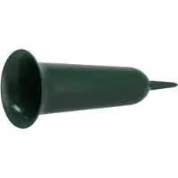 DK Design Grafvaas kunststof - groen - 26 cm - grafdecoratie - bloemenvaas voor herdenkingsplaats/kerkhof