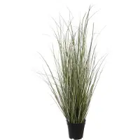 Louis Maes Quality kunstplant - Siergras sprieten helmgras - donkergroen - H75 cm - in pot
