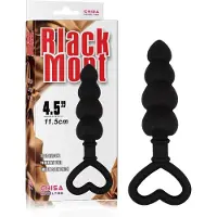 CHISA Black Mont - Siliconen Anaal ketting - Zwart
