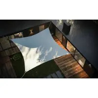 CoolHome Schaduwdoek Waterdicht - Waterdicht Schaduwdoek Vierkant- Schaduwdoek 3.6 x 3.6 meter -Grijs