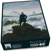 Bekking & Blitz Puzzel (1000 stukjes): Wanderer über dem Nebelmeer, Caspar David Friedrich, Hamburger Kunsthalle