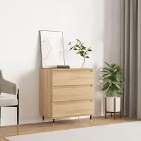The Living Store Dressoir - Sonoma Eiken - 60 x 35 x 70 cm - Bewerkt Hout en IJzer