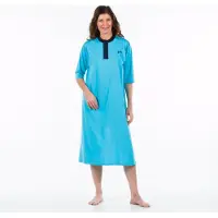 4Care Nachthemd achter open - Ziekenhuiskleding patiënt - Zorg nachthemd- Lichtblauw - XXXL
