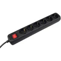 VB Extend Stekkerdoos | TCD 6V + RA 5 meter 3x1.5mm² zwart + schakelaar