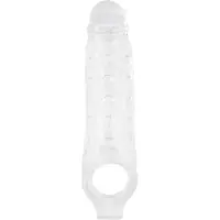 CHISA Novelties - Mighty Loop - Penis Sleeve Met Scrotum Lus - Transparant