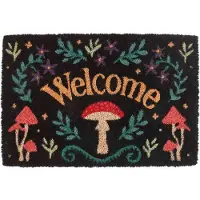 Something Different - Black Mushroom Welcome Deurmat - Multicolours