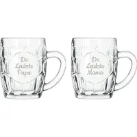 Libbey Gegraveerde Bierpul 55cl De Leukste Mama-De Leukste Papa