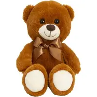 Iko Bobbel Home Pluche Knuffelbeer - Teddybeer - Met strik - Bruin - Met Strik - 31CM - leuk geschenk