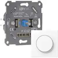 Proventa Universele LED Dimmer 2-250W – Geschikt voor alle dimbare lampen – Wit - Dimmers