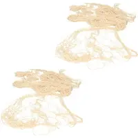 Gerkimex visnet - 2x stuks - Maritieme decoraties - Vissersnet/visnet - beige - 200 x 400 cm