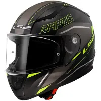 LS2 FF353 Rapid II Rokku M.Zwart H-V Geel 06 Integraalhelm Maat M