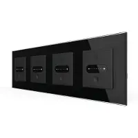 Livolo | Zwart | SR+SR+SR+SR | Slide-Dimmer | Smart Home - Bekijk