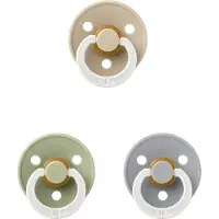 BIBS fopspeen 6-18 maand set Glow 3 stuks Sage Glow,Petrol Glow en Vanilla Glow maat 2