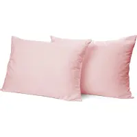 Eleganzzz Kussensloop Hotelsluiting Percal Katoen - Roze - Kussensloop 60x70cm - Kussenslopen set van 2 - 100% Katoen