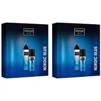 Vogue 2 x Geschenkset - Men Nordic Blue - Box Shower Mousse & Deo Spray