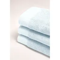Clarysse handdoek 50x100 cm Otis - Set van 3 - IJsblauw