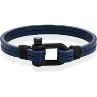 Mendes Dubbele Lederen Band - D-Shackle Royal-23cm