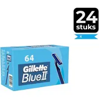 OEM Blue II - Wegwerpscheermesjes - 64 Stuks - Voordeelverpakking 24 stuks