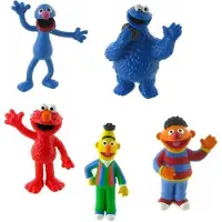Comansi Sesamstraat Figuren - Speelset van 5 figuren uit Sesamstraat - 7 cm