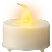 Lumineo LED theelichtjes/waxinelichtjes - 12x st - wit - 3,6 x 3,6 cm - steady - warm wit - timer