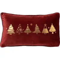 Textino TREES - kussenhoes 30x50 cm - kerst - Biking Red - rood