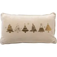 Textino TREES - kussenhoes 30x50 cm - kerst - Whisper White - wit