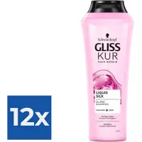 GLISS -Kur Shampoo  Liquid Silk 250 ml - Voordeelverpakking 12 stuks