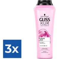 GLISS -Kur Shampoo  Liquid Silk 250 ml - Voordeelverpakking 3 stuks