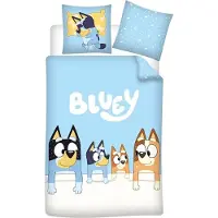 Bluey Dekbedovertrek, Night Time - Eenpersoons - 140 x 200 + 65 x 65 cm - Polycotton