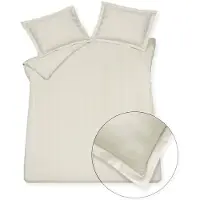 Vandyck Dekbedovertrek Purity 86 Stripe Cream Tan Satijn-240 x 200 / 220 cm | Lits-Jumeaux