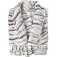 Zohome Zo Home Flanel Fleece Badjas Siberian White Tiger - grey - L