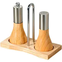 Kesper FSC Pepermolen en zoutmolen Set - Inclusief Rvs houder - Materiaal