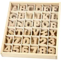 Adlibris Letters en cijfers crea com 4cm 288 stuks mdf