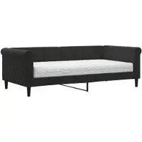 vidaXL Slaapbank met matras 90x190 cm fluweel zwart