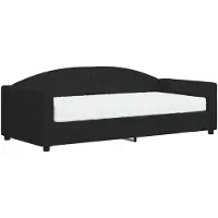 vidaXL Slaapbank met matras 90x190 cm stof zwart