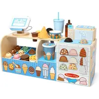 Melissa & Doug Houten ijssalon speelset met cool schepijs