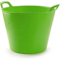 Merkloos Plasticforte Flexibele emmer/kuip - groen - 42 liter - ECO kunststof - rond - 38 x 45 cm - Wasmanden