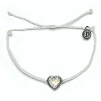 Pura Vida - MERMAID HEART CHARM - Wit- Armband