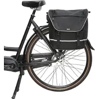 Beck Dubbele fietstas SPRTV Grijze Bies 40L Zwart