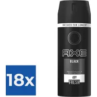 Axe Deospray  Black 150 ml - Voordeelverpakking 18 stuks