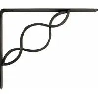 AMIG Plankdrager/steun/beugel Decoratief - metaal - zwart - H250 x B200 mm - Tot 145 kg - Plankdragers