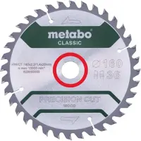 Metabo PRECISION CUT WOOD CLASSIC 628659000 Cirkelzaagblad 160 x 20 x 1.4 mm Aantal tanden: 36 1 stuk(s)