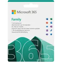 Microsoft 365 Family (12 maanden/6 apparaten) Digitale licentie