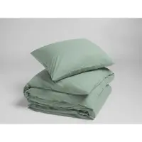 Yumeko Dekbedovertrek set Percal Katoen 140x220 Groen - Eco, Bio & Fairtrade