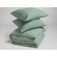 Yumeko Dekbedovertrek set Percal Katoen 260x220 Groen - Eco, Bio & Fairtrade