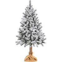 Springos Kunstkerstboom | Snowy Pine Op Stam | 180 cm | Zonder Verlichting