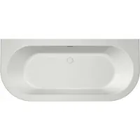 Xenz Charley 180x80x60 half-vrijst. bad mat wit incl. waterval vulcombi mat wit