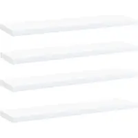 vidaXL Wandschappen 4 st 40x10x1,5 cm bewerkt hout wit